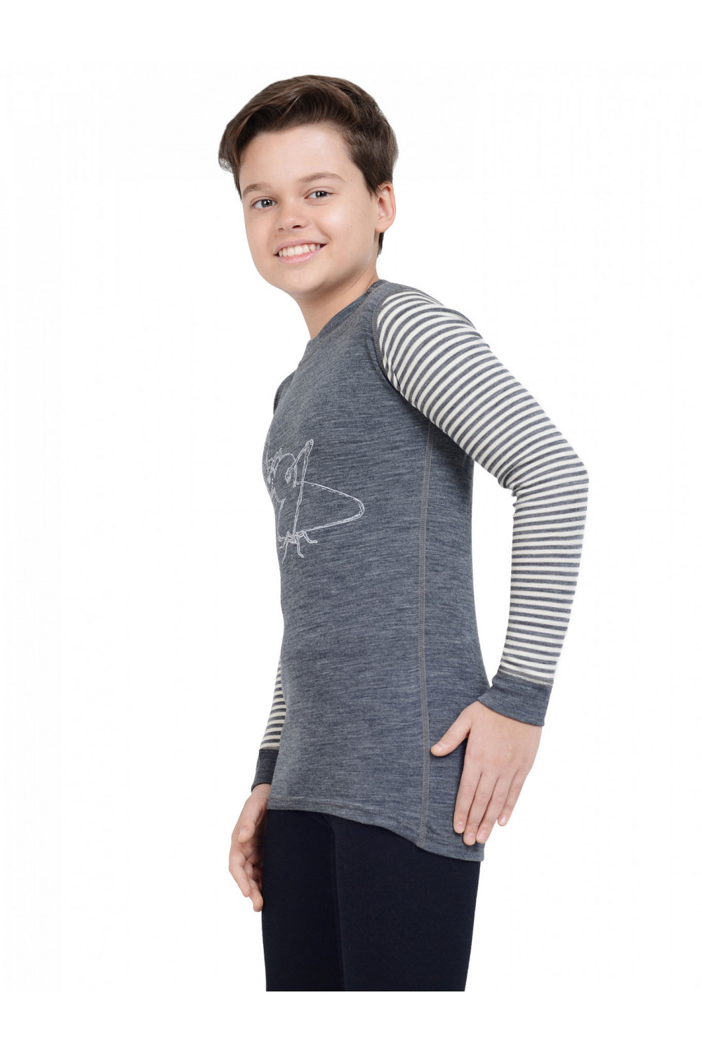 Термобелье Norveg Soft Teens детская футболка с длинным рукавом (Синий, 140-146)