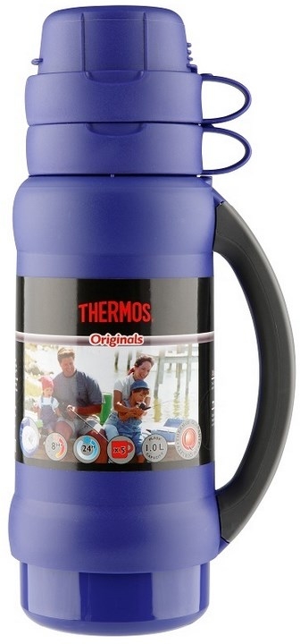 Термос Thermos (со стеклянной колбой) 0,5л. (Синий)