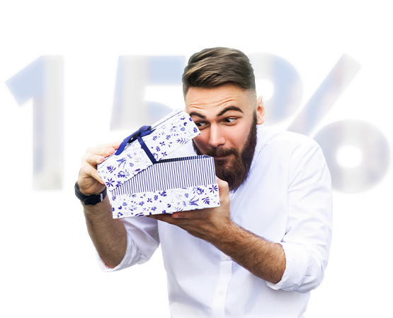 Скидка 15% в День Рождения