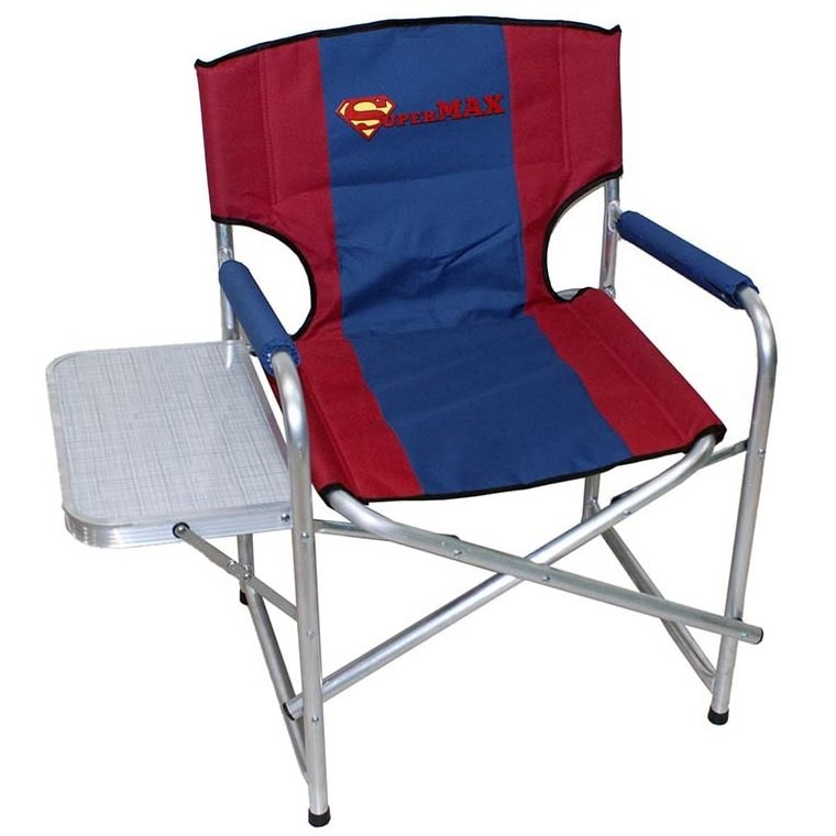 Кресло складное Кедр SuperMax со столиком (Синий/красный)