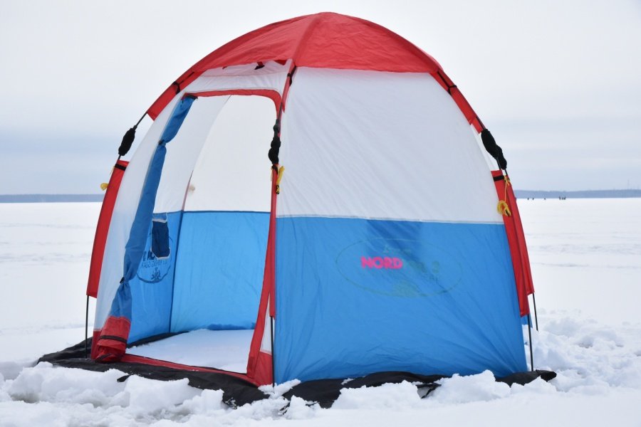Палатка для зимней рыбалки Canadian Camper Nord Fox 2 (Синий/серый)